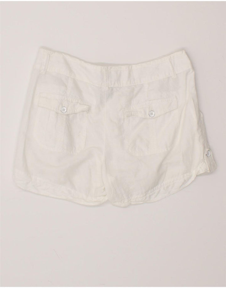 CONVERSE Womens Casual Shorts US 8 Medium W34 White Linen