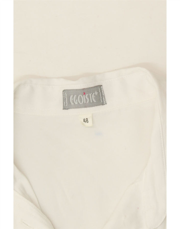 EGOISTE Womens Shirt Blouse IT 48 XL White Viscose Vintage Egoiste and Second-Hand Egoiste from Messina Hembry 