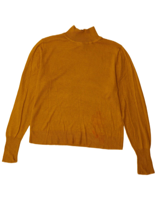 Maglione maglione collo alto da donna Zara UK 10 piccolo beige