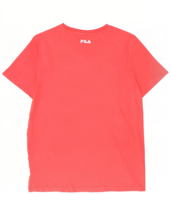 Fila Boys Graphic T-Shirt Top 13-14 Years Pink Cotton