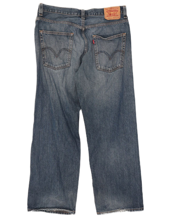 Levi's Mens 569 Loose Fit Straight Jeans W34 L30 Μπλε βαμβακερό