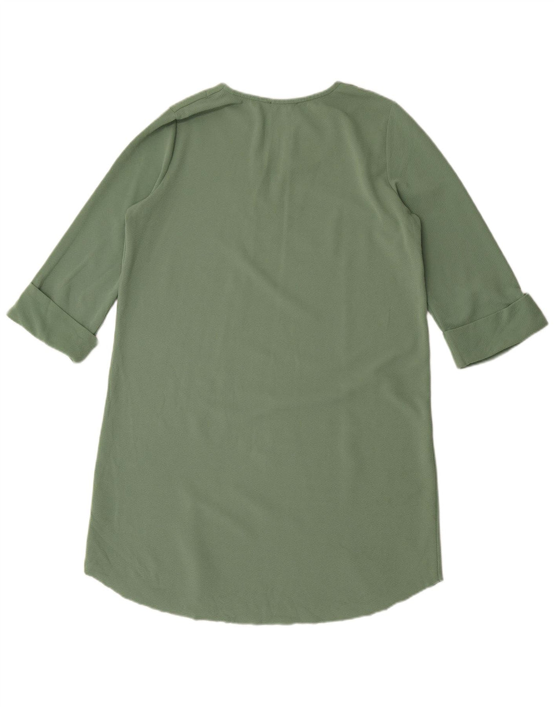 Zara Womens 3/4 Sleeve Oversized Shift Dress UK 10 Small Green