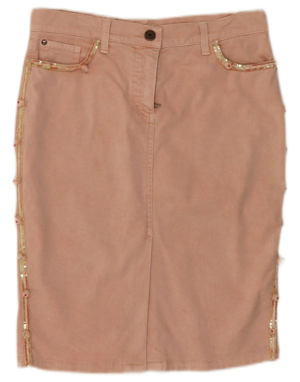 Женская джинсовая юбка Blumarine IT 42 Medium W30 Розовый хлопок