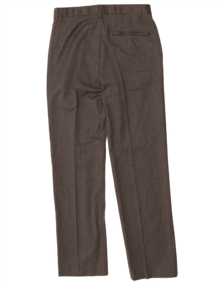 MARKS & SPENCER Boys Slim Suit Trousers 13-14 Years W28 L29 Grey Polyester
