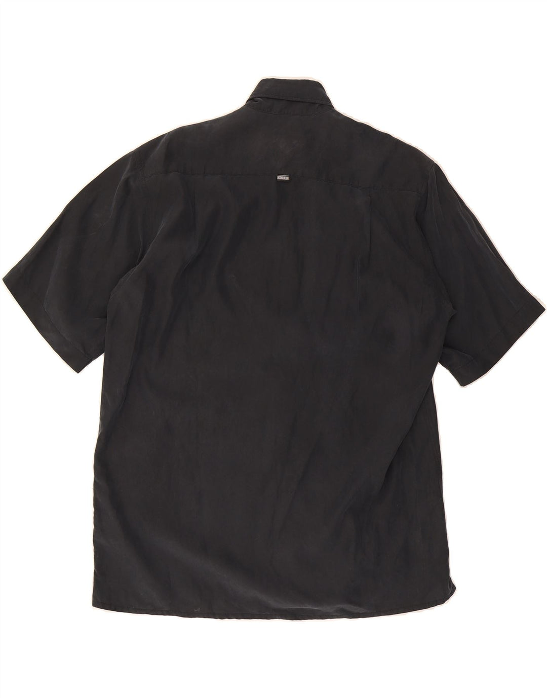 CARLO COLUCCI Mens Short Sleeve Shirt Size 39 Medium Black Rayon Vintage Carlo Colucci and Second-Hand Carlo Colucci from Messina Hembry 