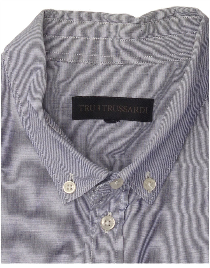 TRUSSARDI Mens Shirt Large Blue