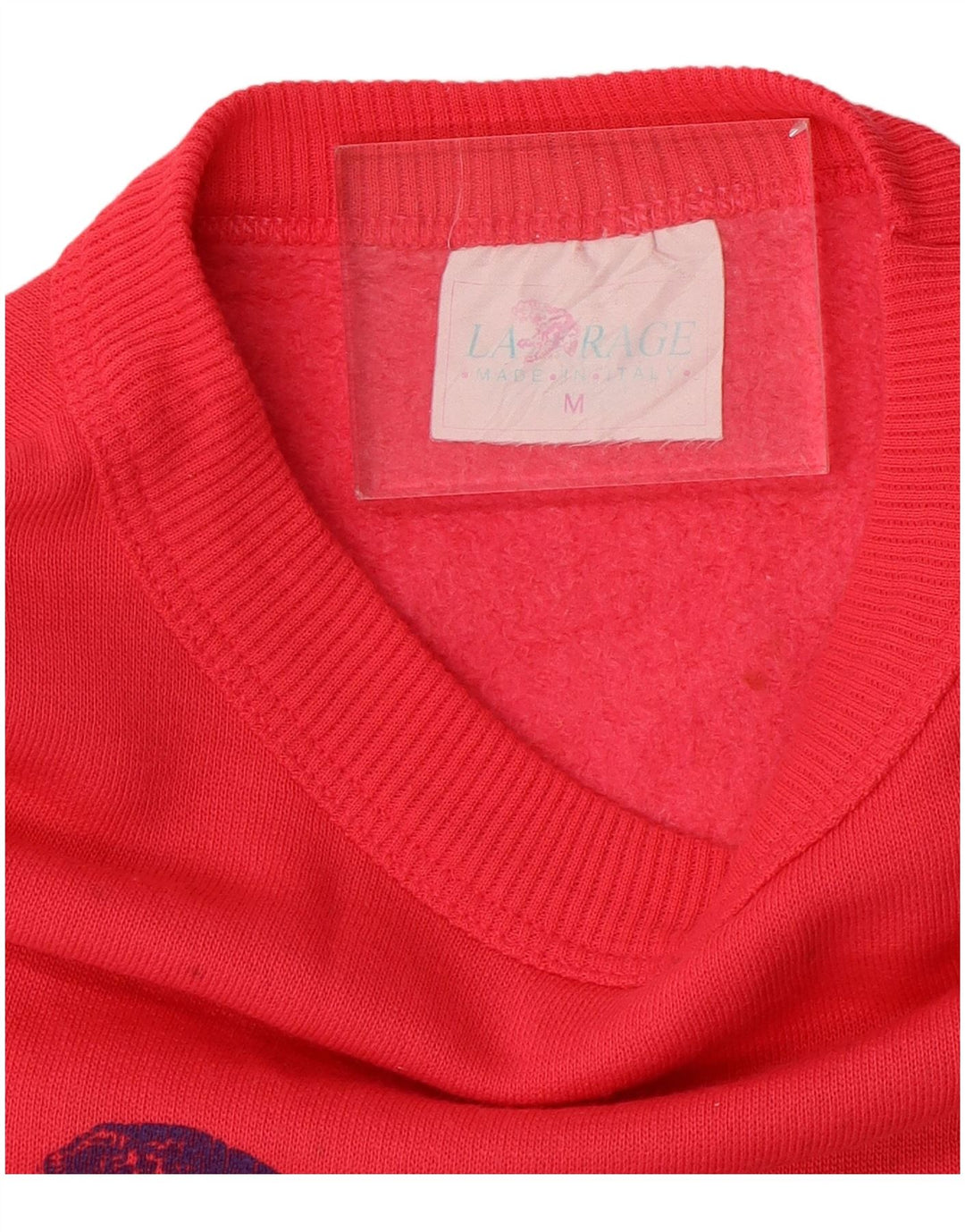 Vintage Mens Graphic Sweatshirt Jumper Medium Pink Cotton