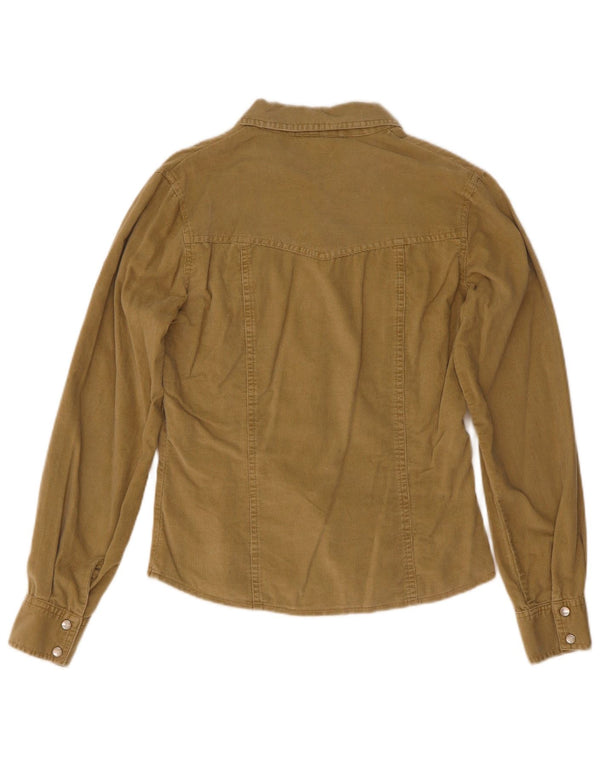 Pimkie Damen Cordhemd EU 38 Medium Khaki Baumwolle