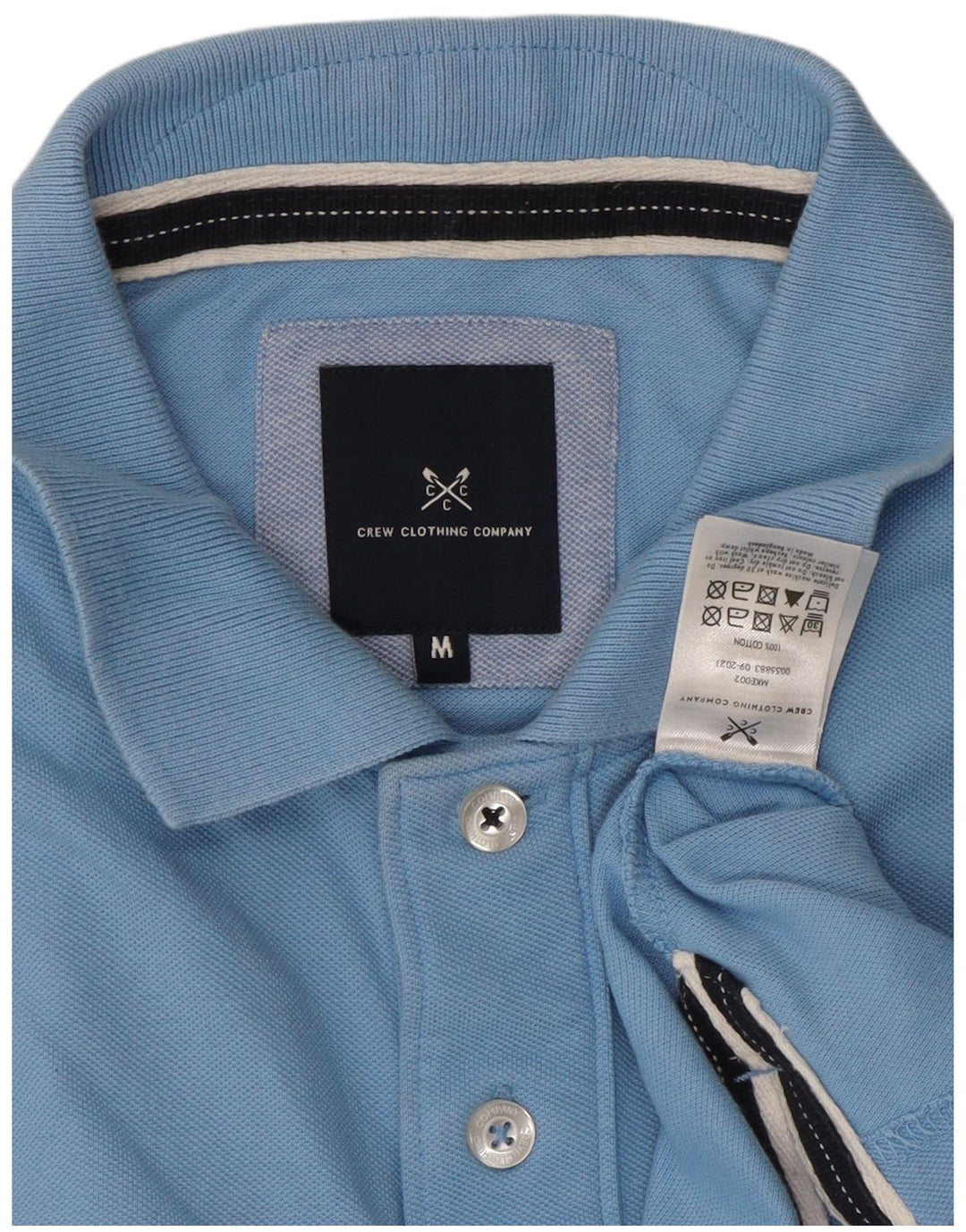 Crew Clothing Mens Polo Shirt Medium Blue Cotton