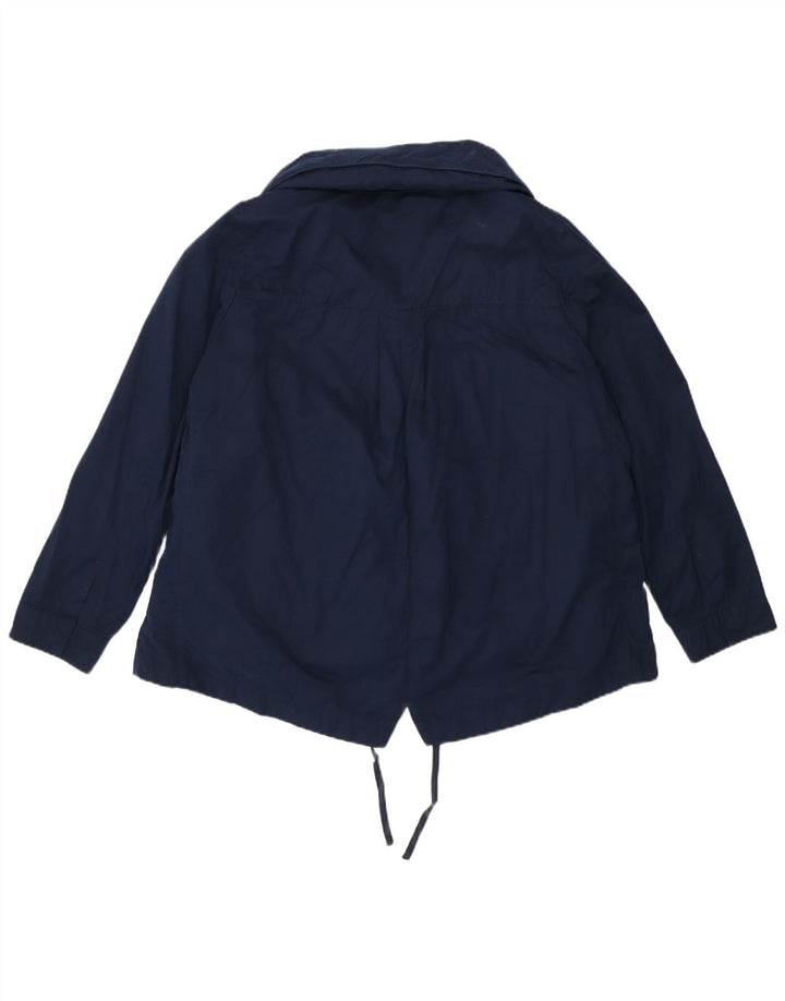Marks & Spencer Γυναικείο μπουφάν βροχής με κουκούλα UK 14 Medium Navy Blue Polyester