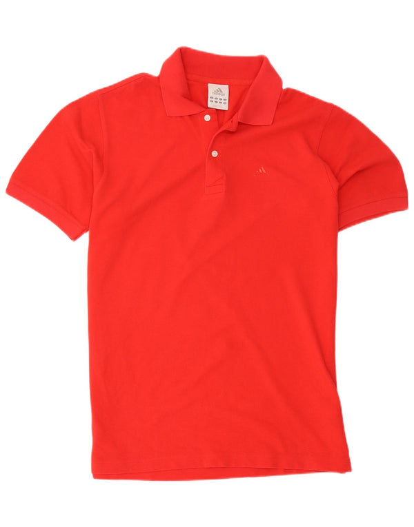 Adidas Mens Polo Shirt Medium Red Cotton