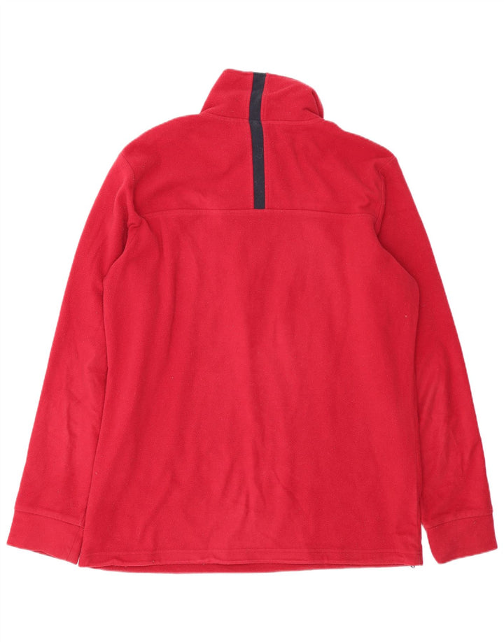 LOTTO Mens Zip Neck Fleece Jumper 2XL Red Polyester