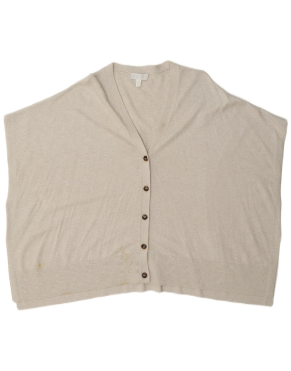 White Label Womens Sleeveless Oversized Cardigan Sweater UK 14 Medium Off