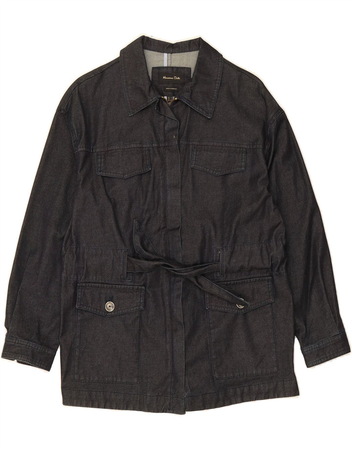 MASSIMO DUTTI Womens Denim Jacket UK 10 Small Navy Blue Cotton Vintage Massimo Dutti and Second-Hand Massimo Dutti from Messina Hembry 