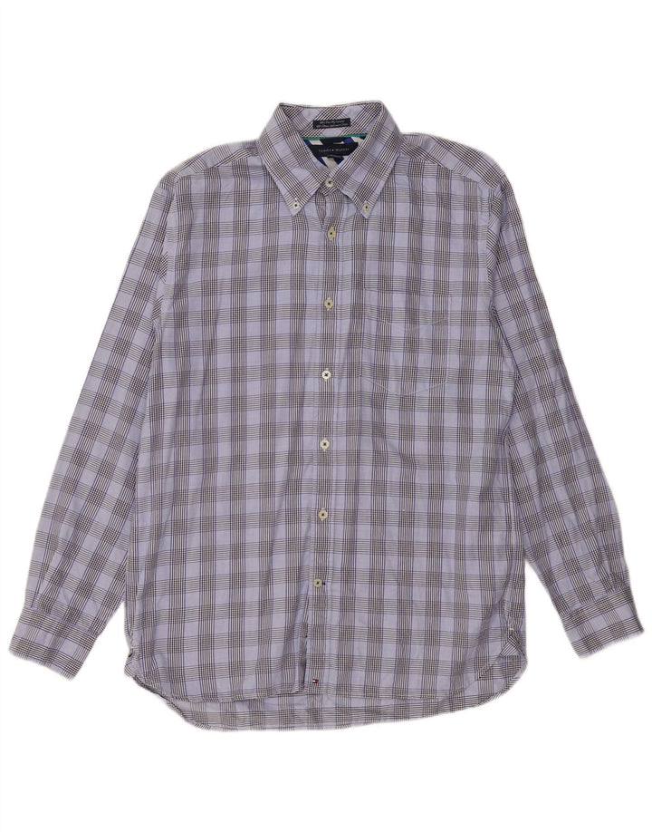 TOMMY HILFIGER Mens Shirt Medium Blue Check Cotton
