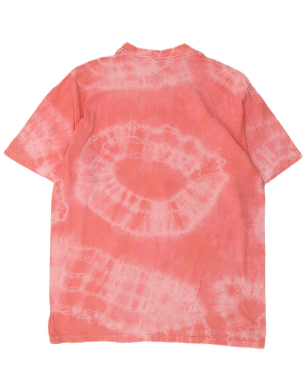 Dickies Herre T-Shirt Top Large Pink Tie Dye Bomuld