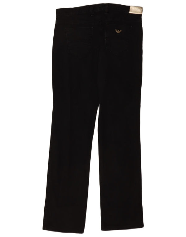 Armani Womens Straight Jeans W31 L31 Black Cotton