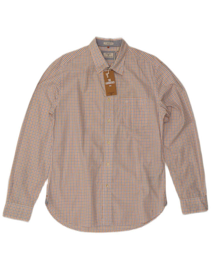 Dockers Mens Fitted Shirt Medium White Check Cotton