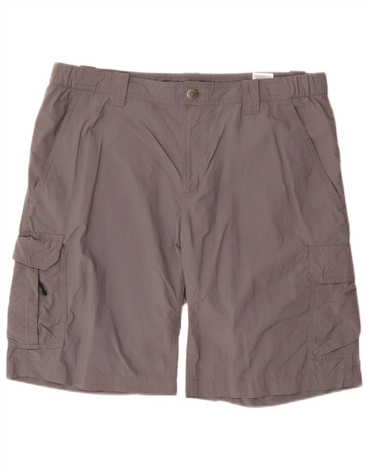 Columbia Mens Cargo Shorts W36 Large Grey Nylon