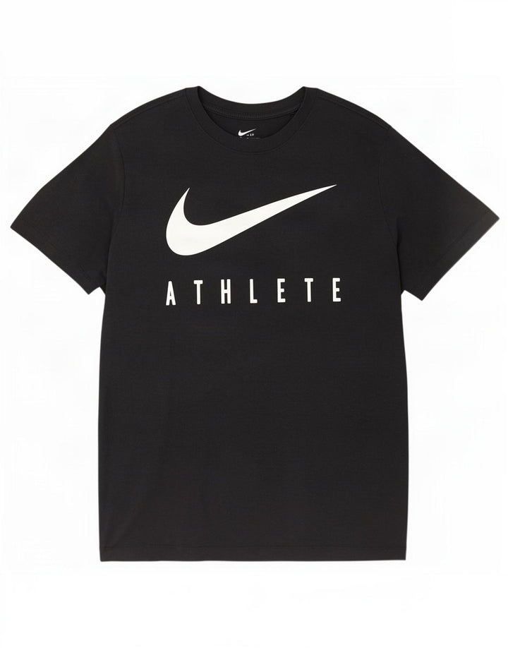 T-shirt grafica Nike Dri Fit da uomo, grande, in poliestere nero
