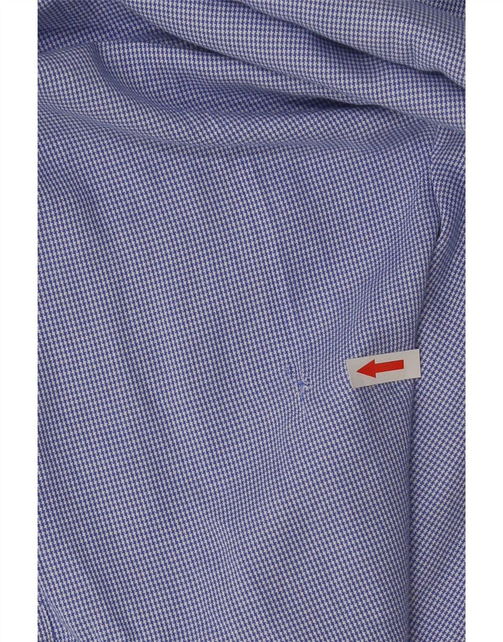 Camisa masculina Massimo Dutti tamanho 40 médio azul houndstooth