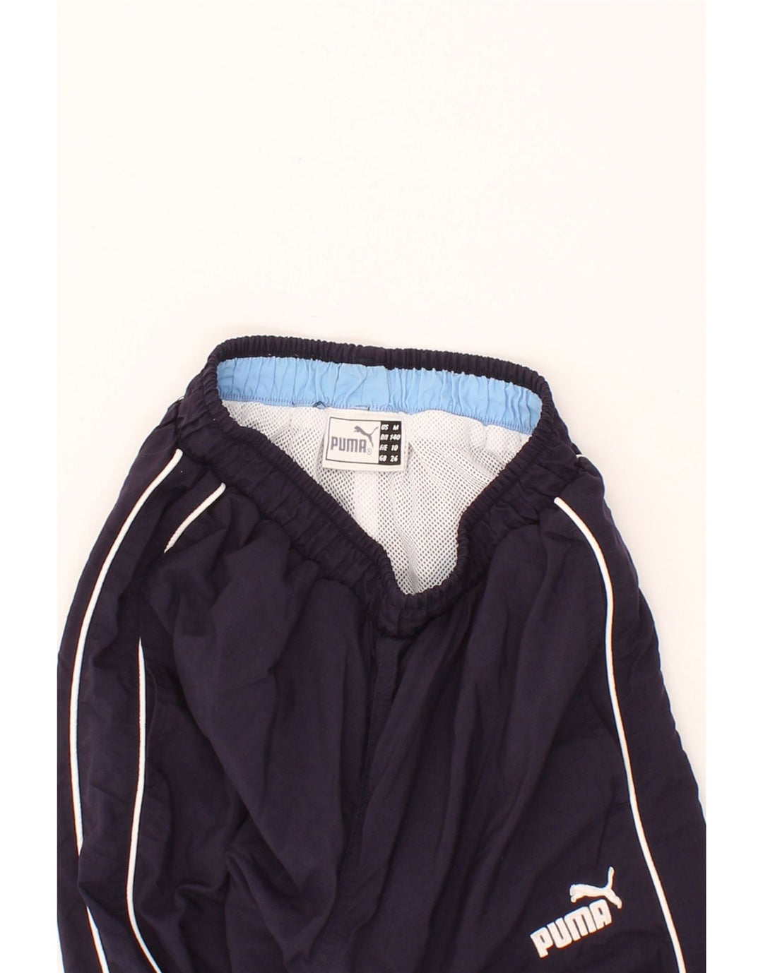 PUMA Boys Tracksuit Trousers Joggers 9-10 Years Medium  Navy Blue Vintage Puma and Second-Hand Puma from Messina Hembry 