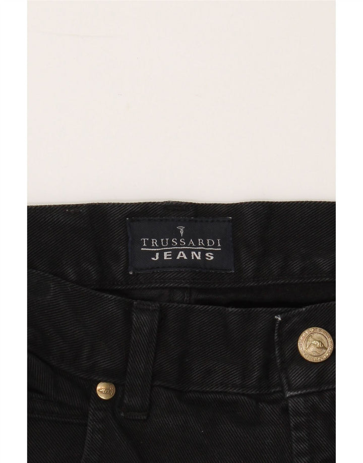TRUSSARDI Mens Straight Jeans W28 L29 Black Vintage Trussardi and Second-Hand Trussardi from Messina Hembry 