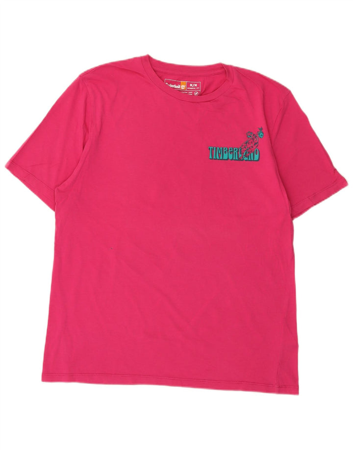 Timberland Tee-Shirt Graphique Homme Rose Moyen