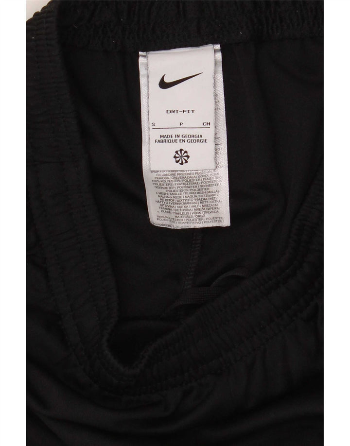 Nike Mens Dri Fit Tracksuit Trousers Small Black Colourblock Polyester