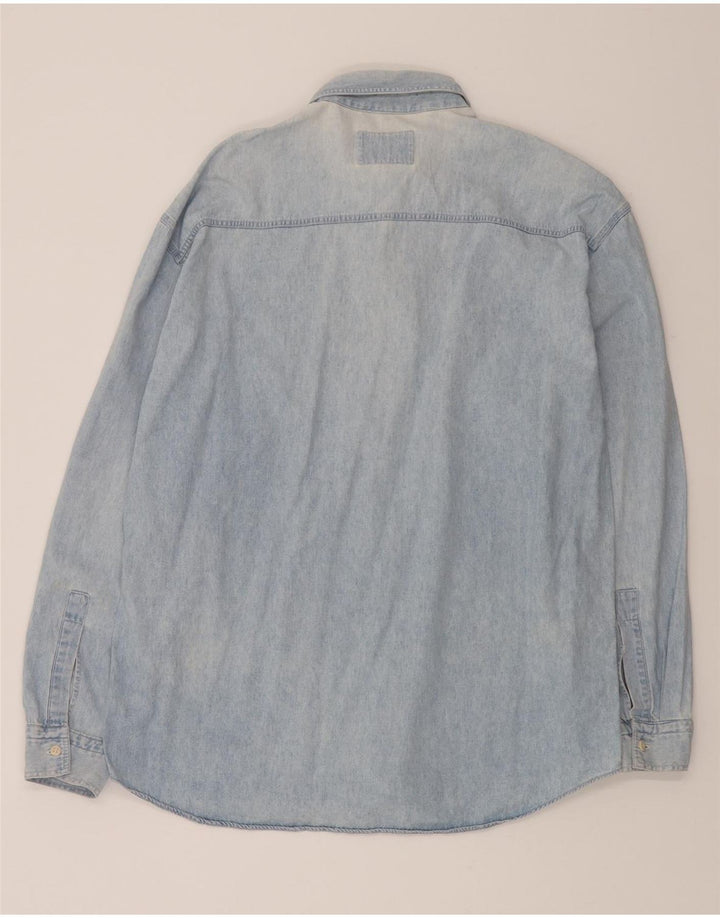 WAMPUM Mens Denim Shirt Large Blue Cotton Vintage Wampum and Second-Hand Wampum from Messina Hembry 