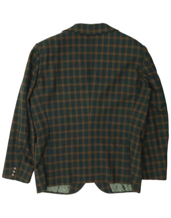 Vintage herre 3-knaps blazerjakke UK 38 Medium Green Check