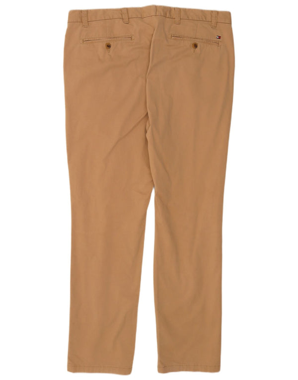 Tommy Hilfiger Mens Slim Fit Chino Trousers W38 L32 Beige Cotton