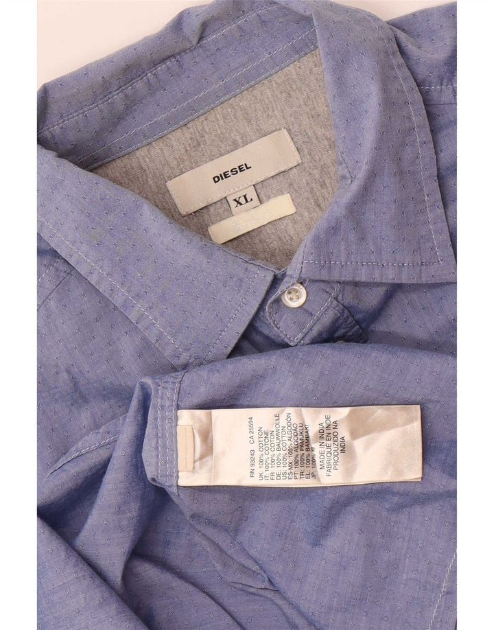 Camicia Diesel Uomo XL Cotone Blu
