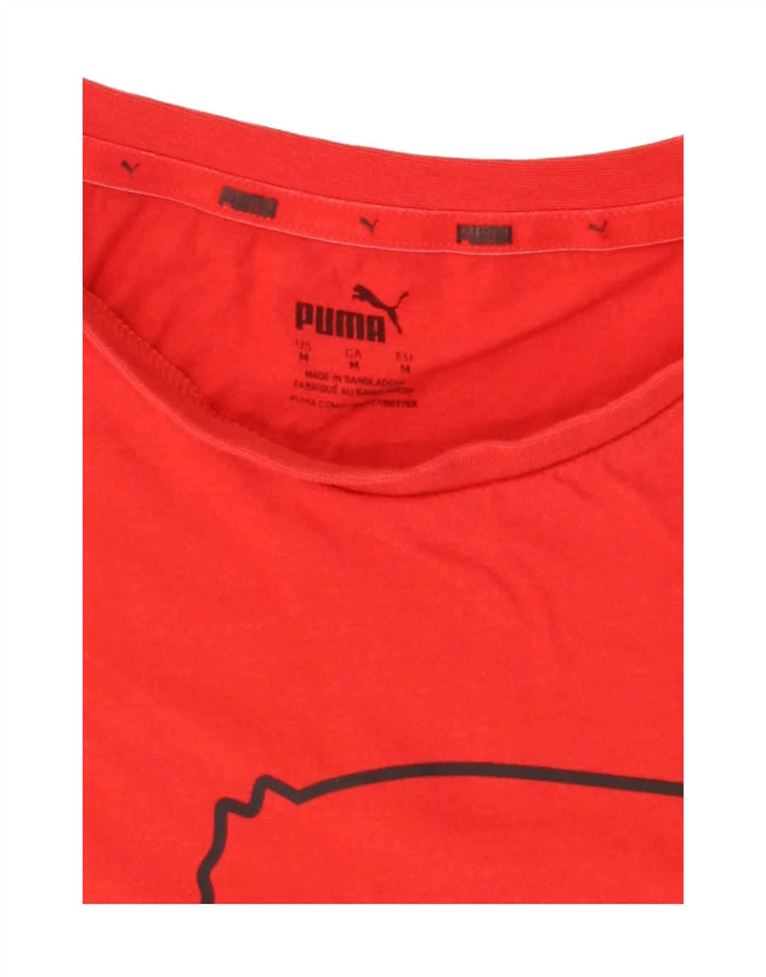 PUMA Mens Graphic T-Shirt Top Medium Red Cotton Vintage Puma and Second-Hand Puma from Messina Hembry 