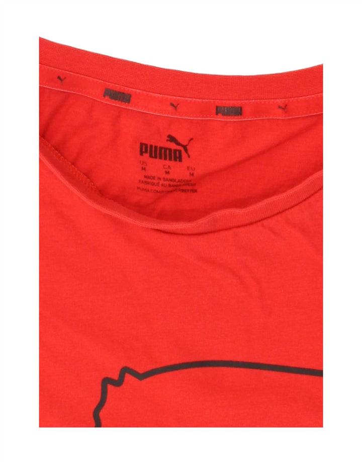 PUMA Mens Graphic T-Shirt Top Medium Red Cotton Vintage Puma and Second-Hand Puma from Messina Hembry 