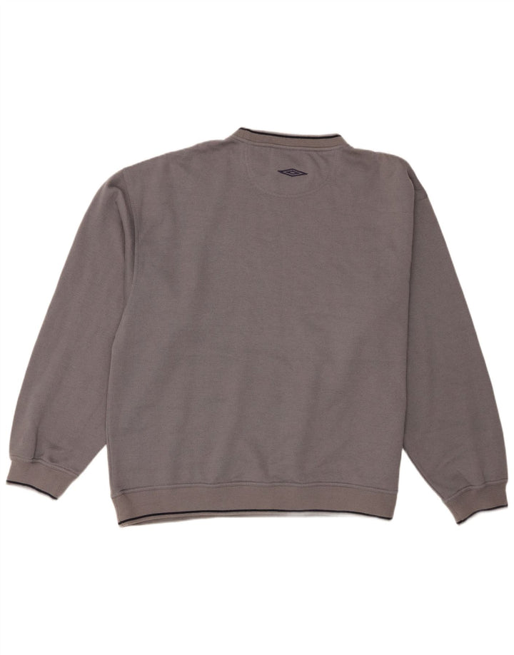 Umbro Mens Sweatshirt Jumper XL Grey Polyester