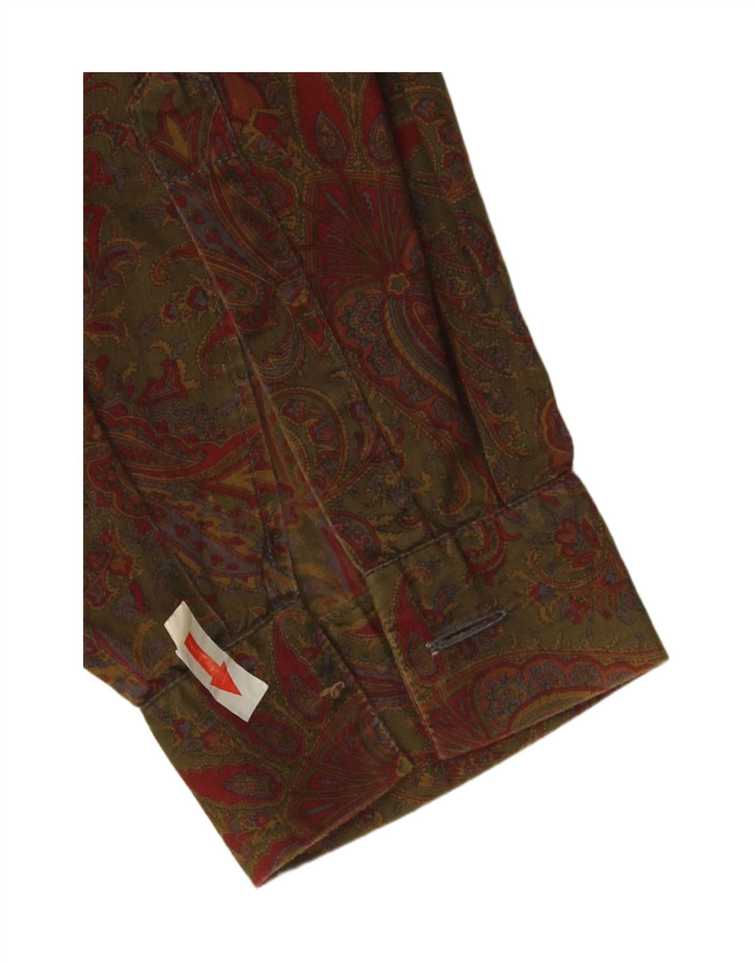 Cămașă Pulover oversize Calbros pentru femei IT 44 Medium Khaki Paisley Bumbac