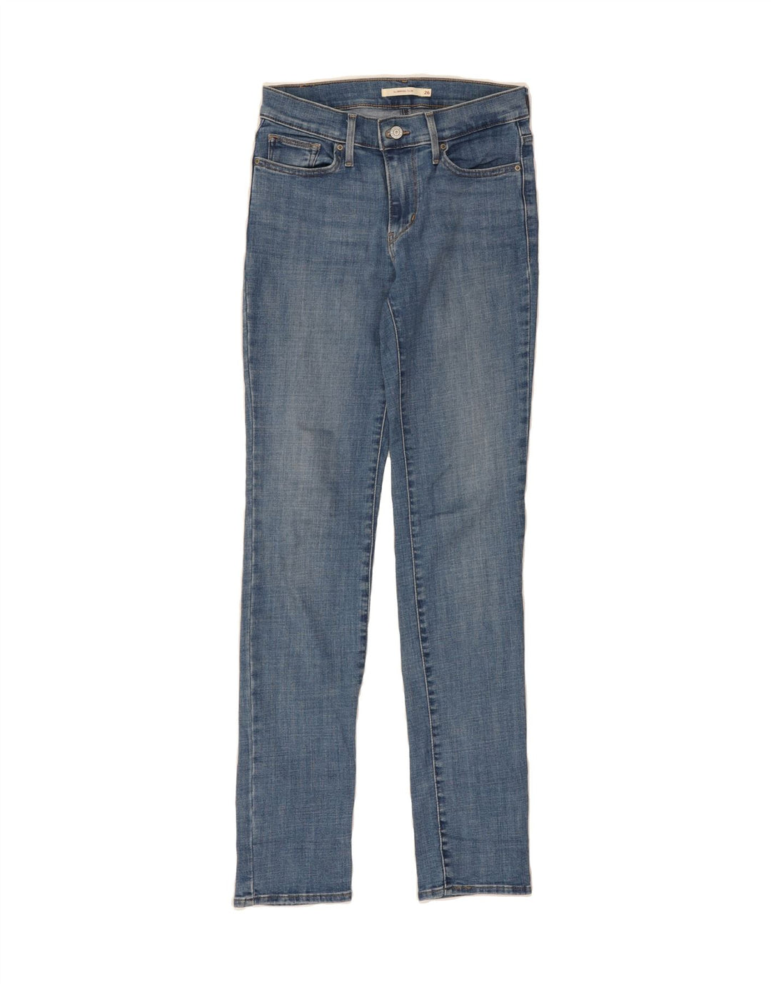 LEVI'S Womens Slimming Slim Jeans  W26 L32 Blue Cotton Vintage Levi's and Second-Hand Levi's from Messina Hembry 