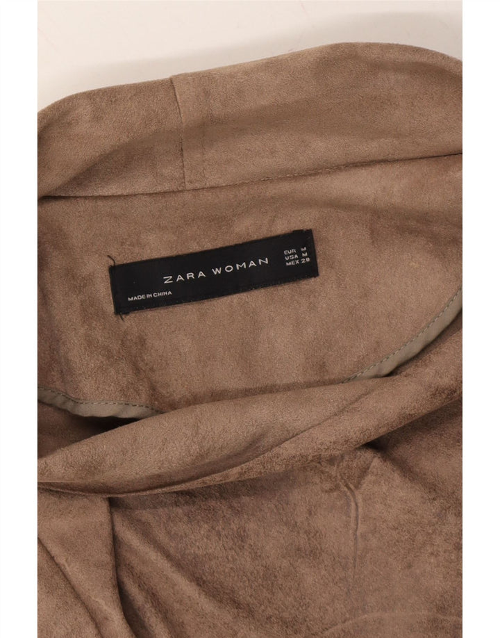 ZARA Womens Bomber Jacket UK 12 Medium Brown Vintage Zara and Second-Hand Zara from Messina Hembry 