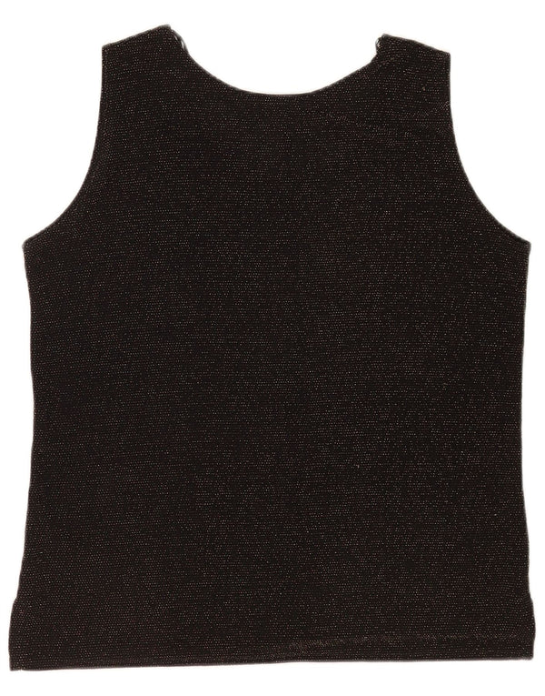 Gerard Womens Sleeveless Blouse Top UK 14 Medium Black Flecked