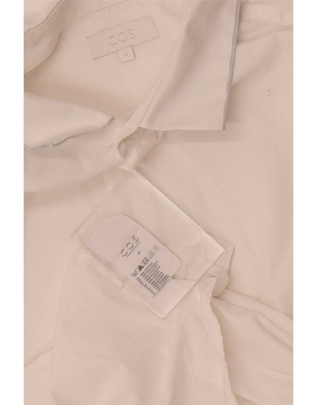 Cos Mens Shirt Size 41 Large White Cotton