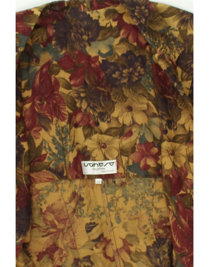VINTAGE Womens 3 Button Blazer Jacket IT 46 Large Multicoloured Floral | Vintage Vintage | Thrift | Second-Hand Vintage | Used Clothing | Messina Hembry 