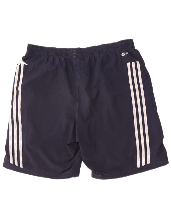 Adidas Mens Climalite Sport Shorts Large Navy Blue Colourblock Polyester