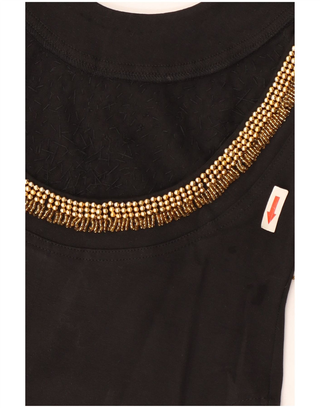 Vintage Womens Long Sleeve Bodysuit UK 12 Medium Black Cotton