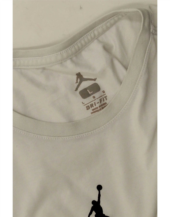 Jordan Mens Dri Fit T-Shirt Top Large White