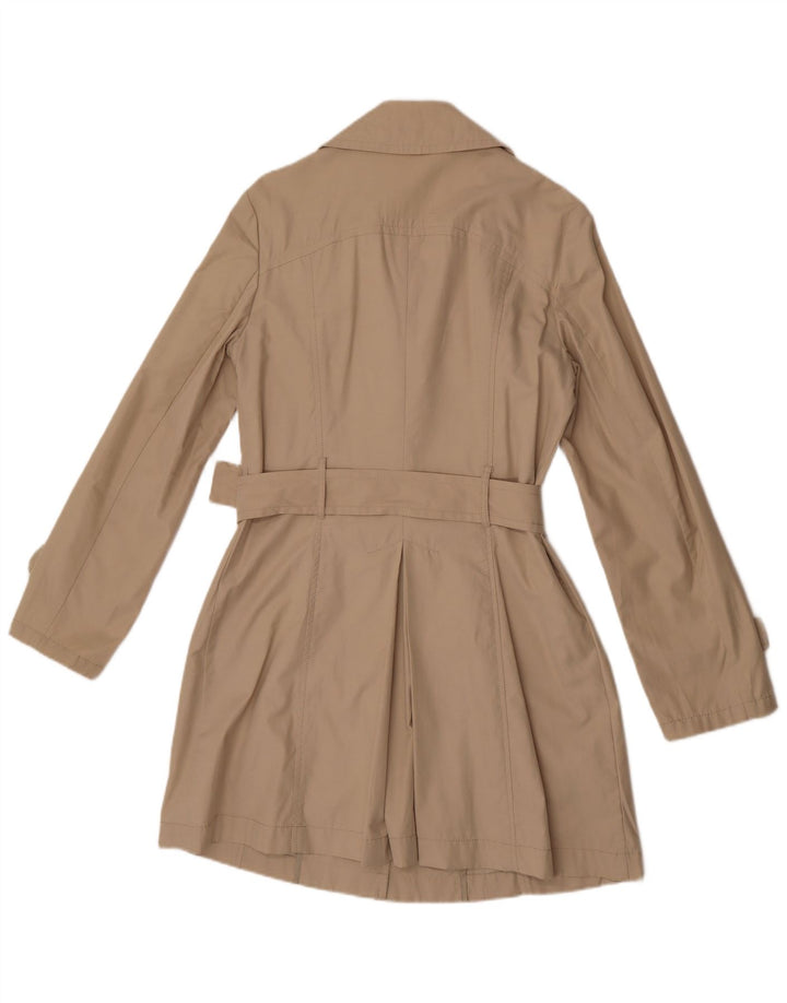 Sisley Womens Trench Coat IT 46 Large Beige Cotton