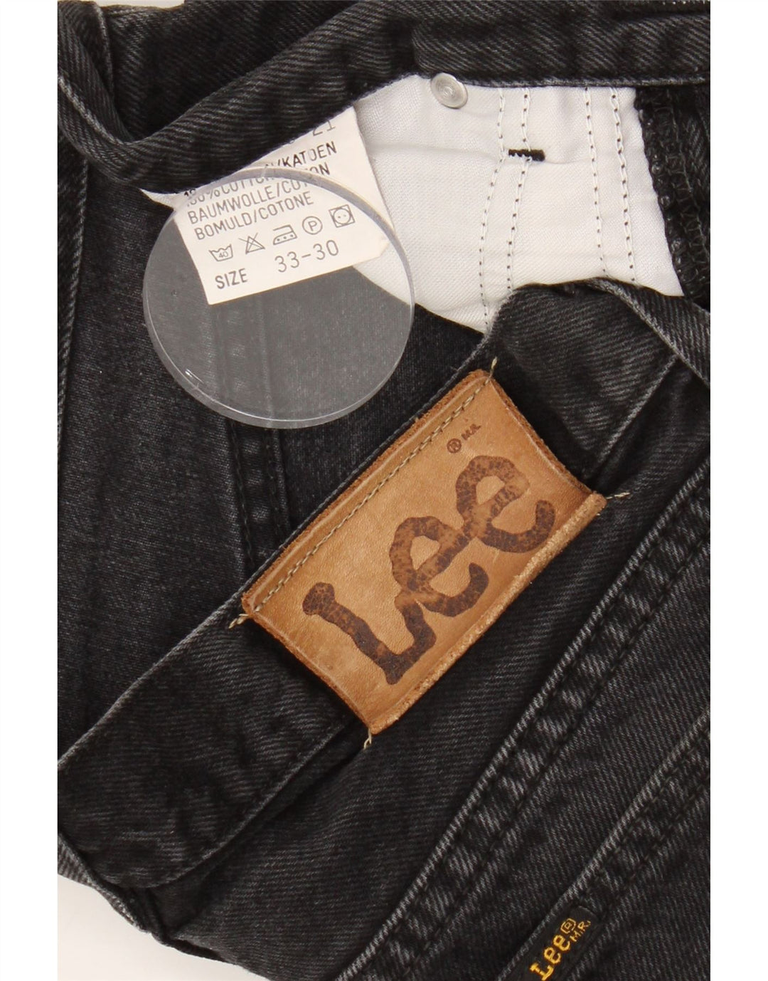 LEE Mens Straight Jeans W33 L30 Grey Cotton Vintage Lee and Second-Hand Lee from Messina Hembry 