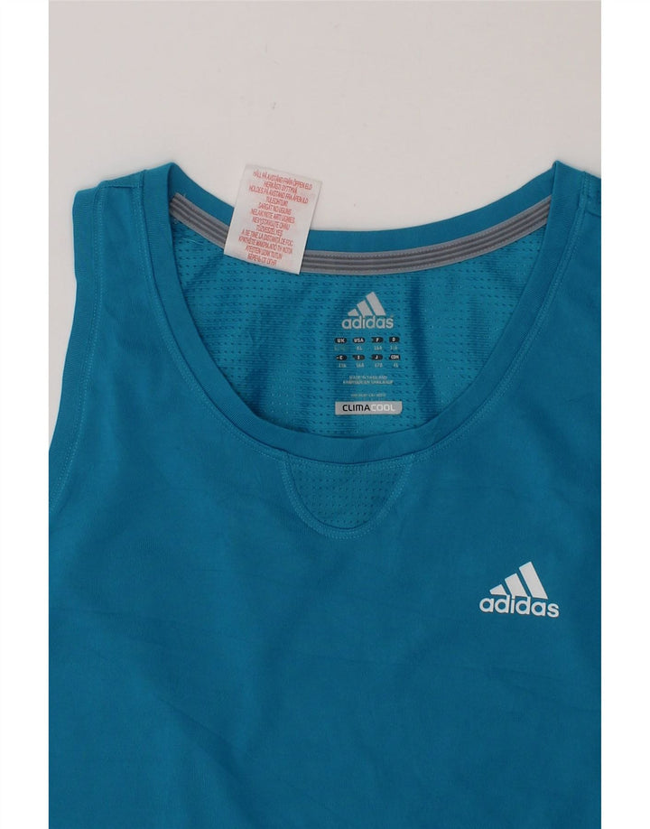 ADIDAS Boys Climacool Vest Top 15-16 Years Blue Polyester Vintage Adidas and Second-Hand Adidas from Messina Hembry 