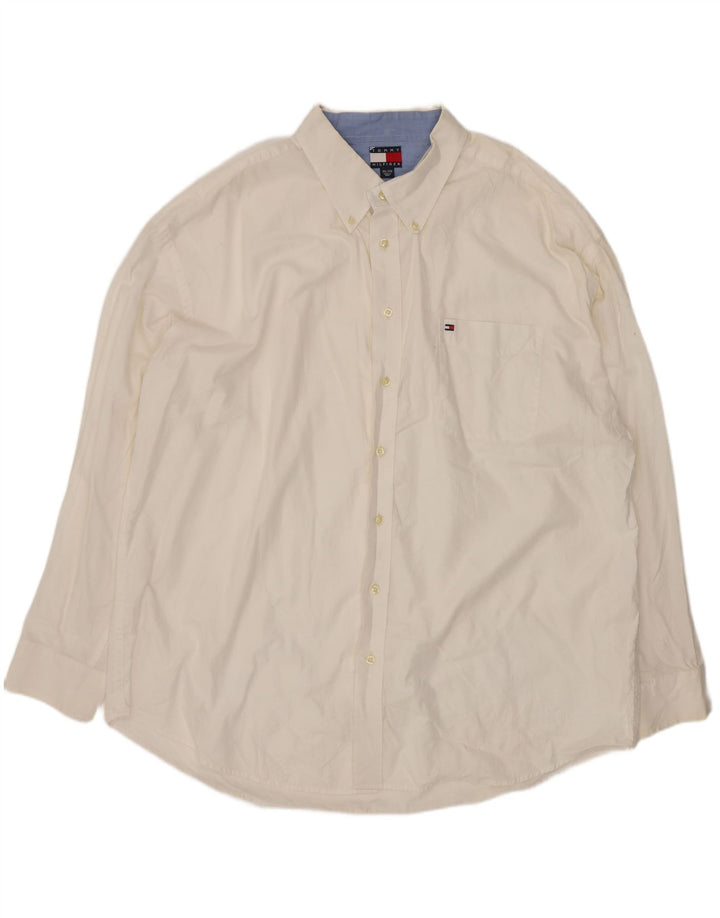 Tommy Hilfiger Mens Shirt 2XL White Cotton