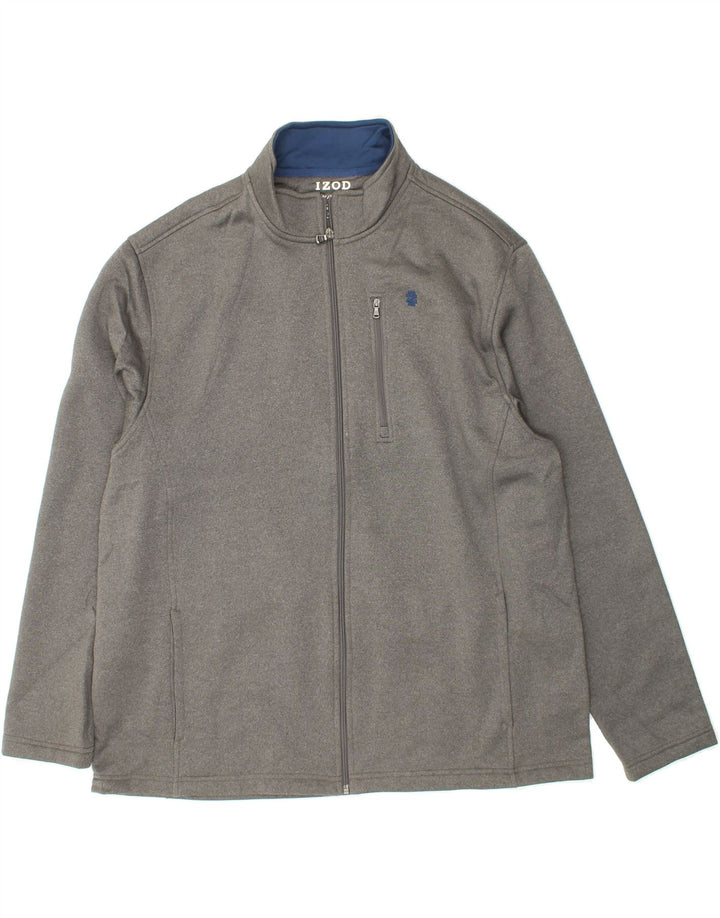 IZOD Mens Tracksuit Top Jacket XL Grey Polyester Vintage Izod and Second-Hand Izod from Messina Hembry 